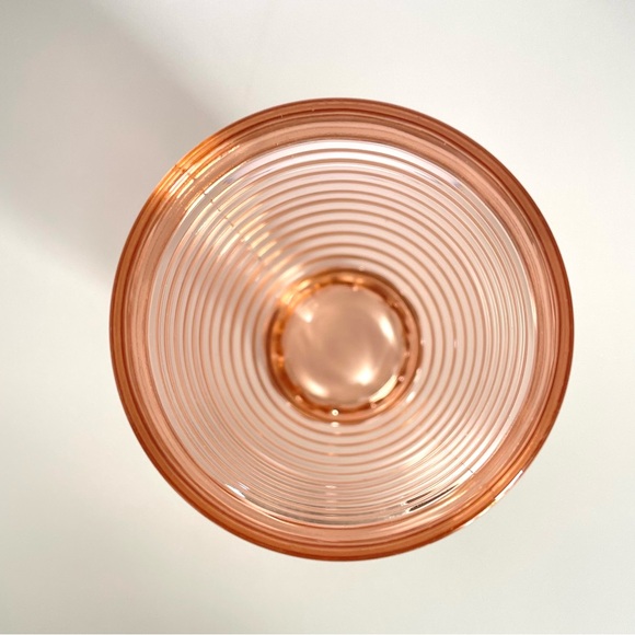 Vintage Pink Glass Tumbler Manhattan Depression Glass Art Deco MCM Glassware - Picture 4 of 13